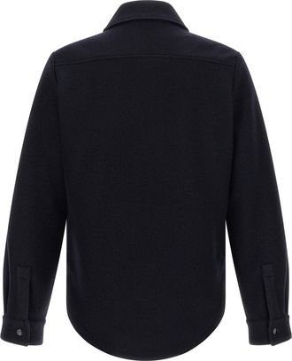 Moncler Virgin Wool Overshirt - Navy
