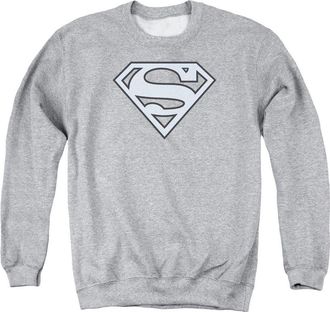 Gildan Superman Carolina Blue & navy Shield Adult Crewneck Sweatshirt