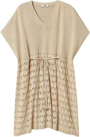 Twinset Jassen, Dames, Beige, ONE Size, Polyester, Capes