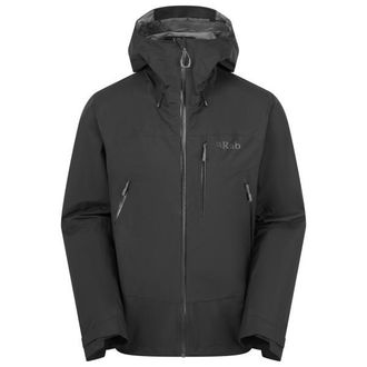 RAB Downpour Mountain Jacket Regenjacke f&uuml;r Herren | grau/schwarz