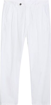 Massimo Alba Stan Pleated Cotton Trousers in Bianco at Nordstrom, Size 32 Us