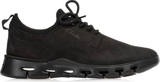 Clarks Nature X Two Sneakers - Heren - Sneakers - Zwart - 40 EU - Leer - Schoenen