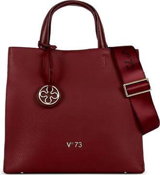 V° 73 top handle charm tote bag - women - Polyurethane - One Size - Red