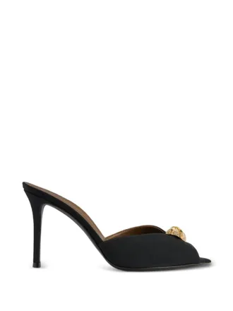 Giuseppe Zanotti Black Leather Mules