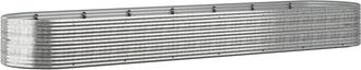 vidaXL Vidaxl - Garden Raised Bed Powder-coated Steel 584x140x68 cm Silver
