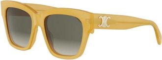 Celine Triomphe Zonnebril - Dames - Zonnebrillen - Oranje - 55 MM - Nylon - Accessoires