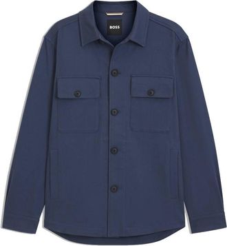 HUGO BOSS C-Carper Stretch-Cotton Twill Overshirt, Brand Size 54 ( US Size 44 )