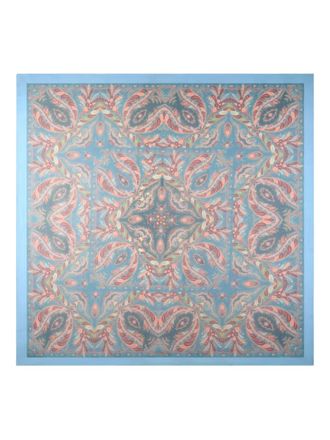 Etro Foulard in seta con stampa paisley - Blu