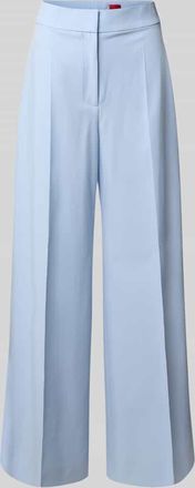 HUGO BOSS Flare-Fit Weite Hose mit Viskose-Anteil Modell HUZILI in Hellblau, Gr&ouml;&szlig;e 34