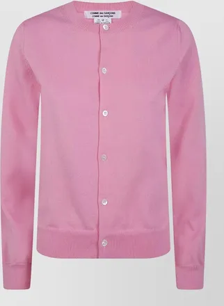 Comme Des Gar&ccedil;ons knit cardigan crew neck ribbed cuffs hem