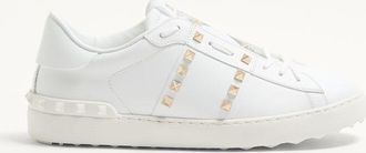 Valentino Garavani Sneaker Rockstud Untitled In Vitello Uomo BIANCO 39.5