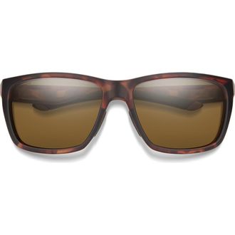 Smith Longfin 57mm ChromaPop Polarized Square Sunglasses in Tortoise /Chromapop Brown at Nordstrom