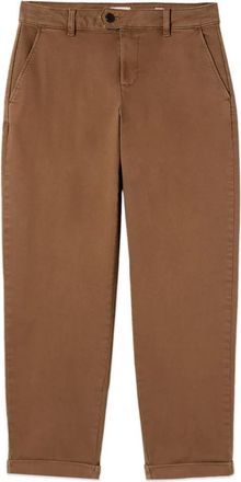 Oltre Straight Broeken - Dames - Chinos - Bruin - 3XL - Katoen - Broeken