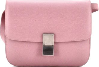 Celine Classic Box Bag Grainy Leather Medium crossbody bag - Paars