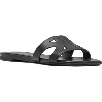 Kate Spade New York duo smooth leather slide sandal in Black at Nordstrom Rack, Size 9.5