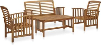 vidaXL Vidaxl - Juego De Muebles De Jard&iacute;n 4 Piezas Madera De Acacia Maciza