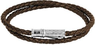 Thompson Leather Double Wrap Bracelet in Brown at Nordstrom, Size Medium