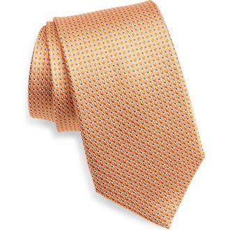 Nordstrom Jacquard Silk Tie in Orange at Nordstrom