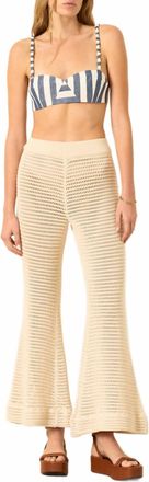 Alix of Bohemia Farah Crochet Pants In White Oyster