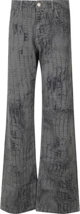 Federica Tosi Jeans Stampa Cocco - - Jeans - Donna - Grigio - W28