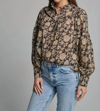 Sundays Camelia Shirt In Black Floral
