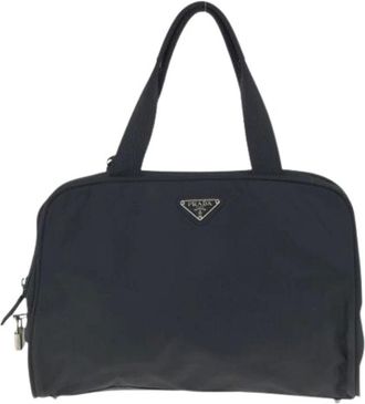 Prada Pre-owned Handbags, female, Black, Size: ONE SIZE Pre-owned Nylon Handbag