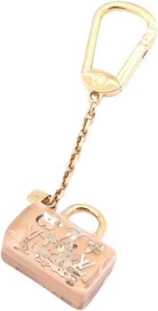 Louis Vuitton Pre-owned Canvas Sleutelhanger - Dames - Vintage Accessoires - Beige - ONE Size - Vintage