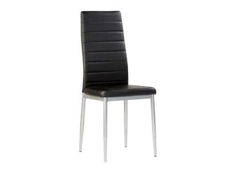 Pondecor Interiorismo Set de 4 sillas tapizadas en polipiel negra