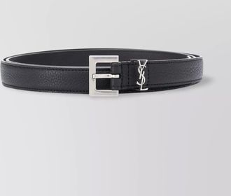 Saint Laurent grained leather cassandre belt