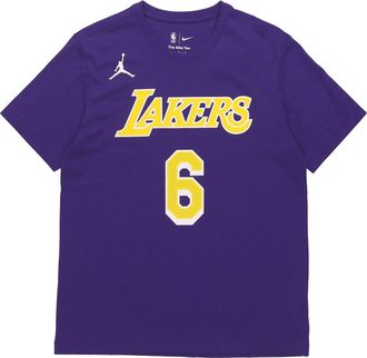 Nike Jordan Air Jordan Los Angeles Lakers LeBron James 6 Casual Sports Basketball Short Sleeve Purple CV9987-557