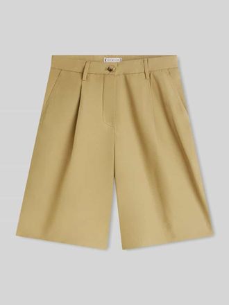 Tommy Hilfiger Relaxed Fit Bermuda mit Bundfalten in Khaki, Gr&ouml;&szlig;e 34