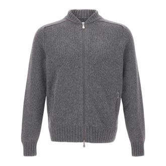 Gran Sasso Truien & Vesten, Heren, Grijs, 3Xl, Wol, Ritssluiting Vest