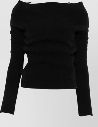 Rick Owens alpaca-blend cropped turtleneck knitted top