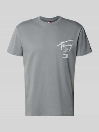Tommy Jeans Regular Fit T-Shirt aus reiner Baumwolle in Mittelgrau, Gr&ouml;&szlig;e XXL