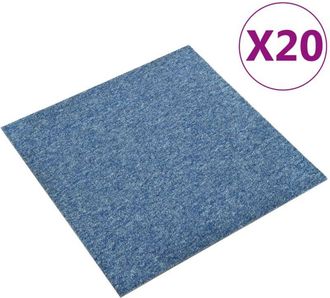 vidaXL vidaXL Quadrotte di Moquette 20 pz 5 m&sup2; 50x50 cm Blu