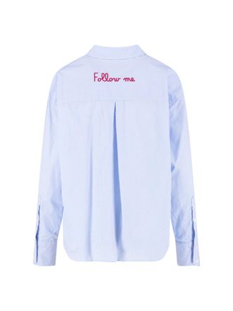 MC2 Saint Barth Womens Shirts Light Blue Cotton
