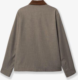 Woodbird Mens Jacket Wbpon Grey Viscose Blend Polyester