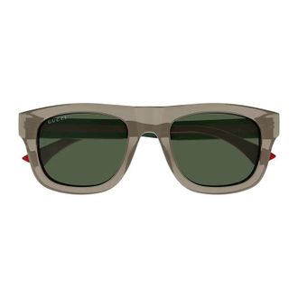 Gucci GG1991S003 Square Full-Rim Transparent Brown Sunglasses - Brown