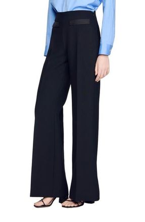 Sandro Pocket detail trousers in Black at Nordstrom, Size 34 Eu