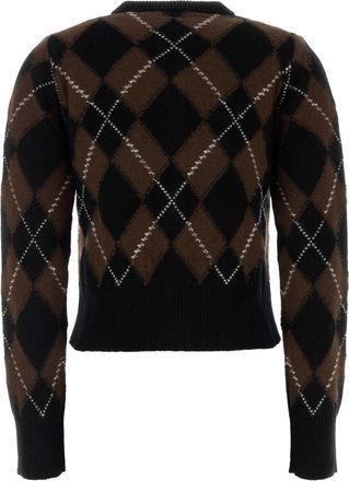 Ami Argyle Wool Cardigan - Black