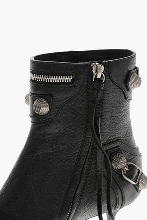 Balenciaga Stivaletti in Vernice Martellata CAGOLE con Borchie 5cm Balenciaga