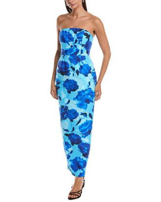 Milly Milly Orion Blurred Blossom Jacquard Midi Dress