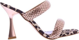 Albano Rozegouden Strass Sandaal - Dames - Muiltjes - Grijs - 37 EU - Schoenen