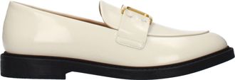 Chlo&eacute; Beige Leren Instapper Loafers