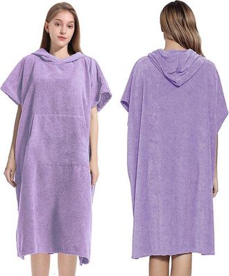 OEM Poncho Con Capucha Para Cambiarse De Surf, Confeccionado En Microfibra Absorbente De Secado R&aacute;pido, Ideal Para Surf, Playa, Gris Oscuro