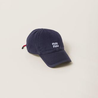 Miu Miu Denim baseball cap