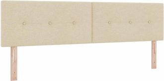 vidaXL Cabecero Led Con Luces De Tiras Led Manual Crema 180 Cm Tela Vidaxl