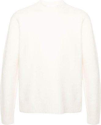Jil Sander crew-neck boiled wool jumper - men - Wool - 50 - White
