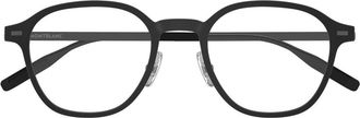 Montblanc Black Metal MB0427O Fabric-Blend Geometric Sunglasses