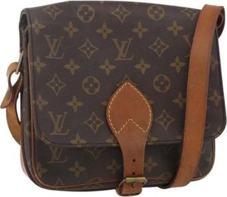 Louis Vuitton Pre-owned Cross Body Bags, female, Brown, Size: ONE SIZE Pre-owned Vintage Canvas Cross Body Bag